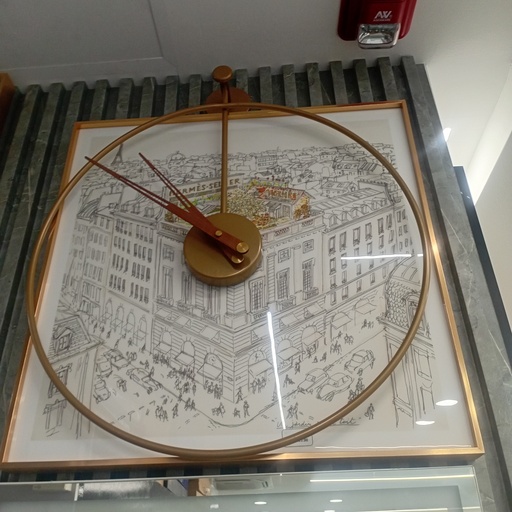 [BR-297] 50x50cm size picture + DIA 50cm clock