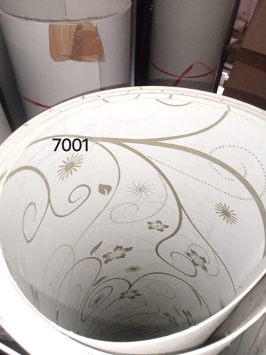 [GM-017] PVC GLOSS MATT  WHITE FLOWER DESIGN
Box Code: 7001