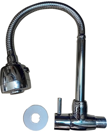 [BR-6] Sink Tap Stainless Steel Brass (Chrome Finish)Mounted Kitchen Faucet Water8 x 10 x 15 Centimeters Box Code: A1-6