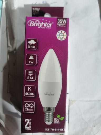 [BR-134] BRIGHTER LED CANDLE BULB BLC-7W-E27-3K