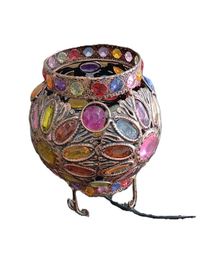 [BR-303] Lamp 25.40W" A-12#, Hand Beading, Iron & Acrylic