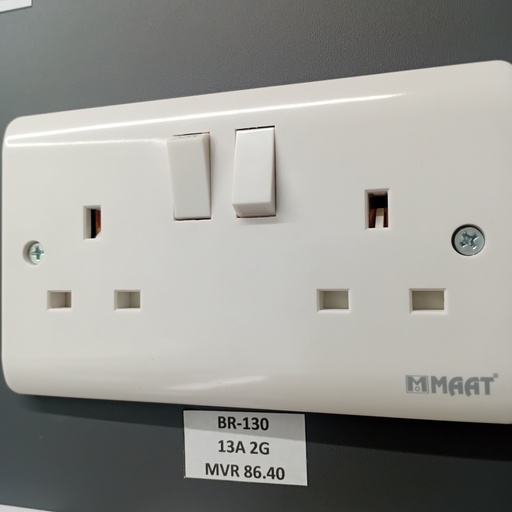 [BR-130] MAAT Z406 13A 2G SWITCH SOCKET 2P