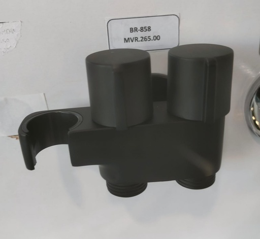 [BR-858] Shower Bracket Material :Brass - 80771B - Black