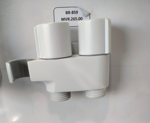 [BR-859] Shower Bracket Material :Brass - 80771W - White