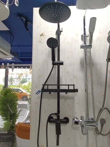[BR-825] Shower set - 3-function brass main body with zinc alloy handle
