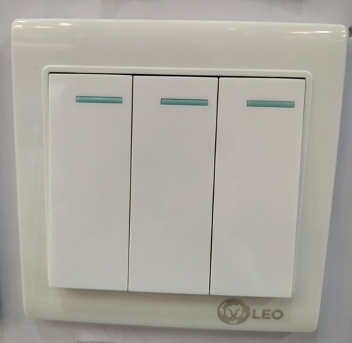 [BR-158] Switch - 3gang 1way LK4005 86x86mm 10A250V