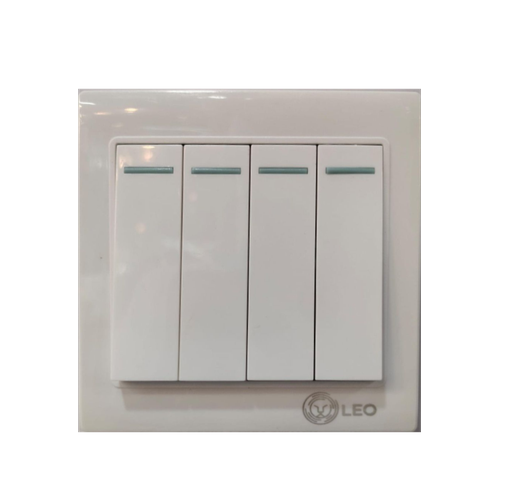 [BR-161] Switch - 4gang 2way LK4007 86x86mm 10A250V