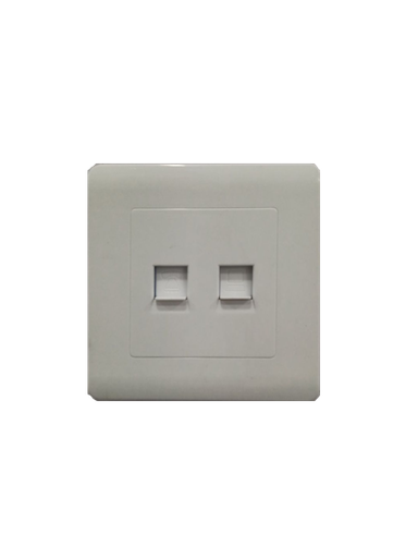 [BR-1197] C50-066#: Tel, computer socket white color