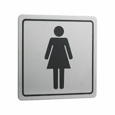 [BR-1261] Female Toilet Sign 201SS Material