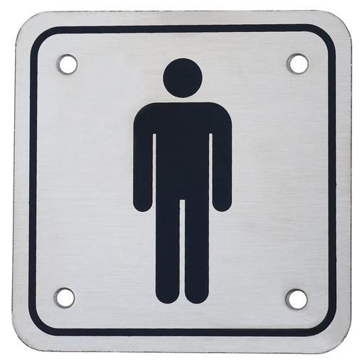 [BR-1262] Male Toilet Sign 201 SS Material