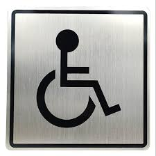 [BR-1264] Handicapped Sign 201SS Material