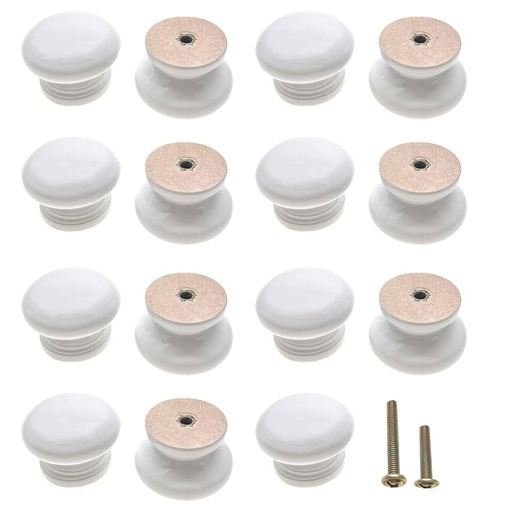 [BR-1303] Cabinet Knob A-86# Wood White 1303