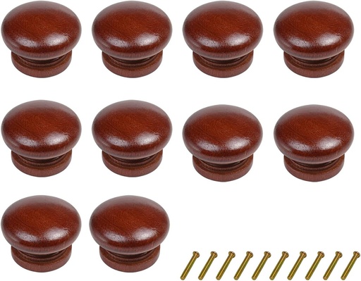 [BR-1304] Cabinet Knob A-86# Wooden Brown 1303
