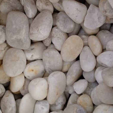 [BR-585] White Unpolished Pebbles (Size 20-30 MM)