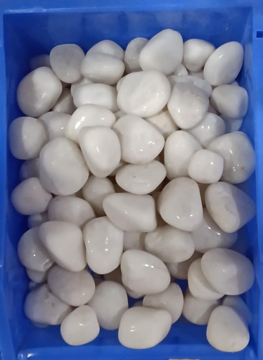[BR-585] White Unpolished Pebbles (Size 20-30 MM)