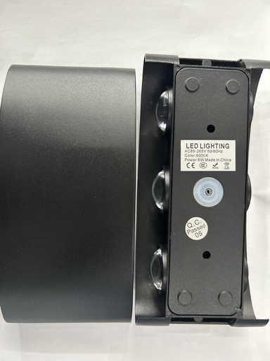 [BR-1378] Outdoor light 1042-6#, 6W, 6000K, AC85-265V, Aluminium+PS lens, 170*80*40mm, Black