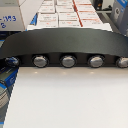 [BR-1383] Outdoor light 1042-10#, 10W, 4000K, AC85-265V, Aluminium+PS lens, 320*90*50mm, Black