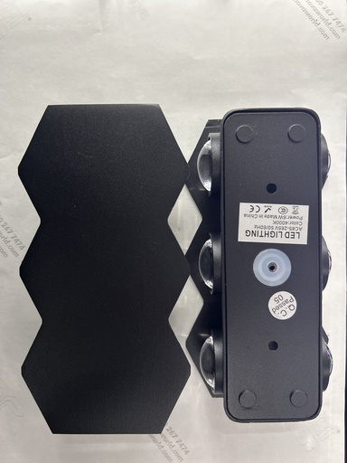 [BR-1392] Outdoor light 1109#, 6W, 4000K, AC85-265V, Aluminium+PS lens, 160*80*355mm, Black