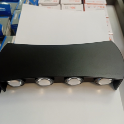 [BR-1395] Outdoor light 1112#, 8W, 4000K, AC85-265V, Aluminium+PS lens, 215*82*40mm, Black 