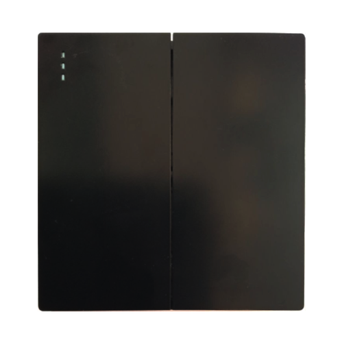 [BR-1401] Switch, 2gang 2way, black color 86x86mm I 0A250V