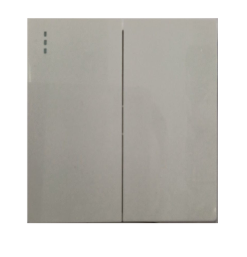 [BR-1402] Switch, 2gang 2way, white color 86x86mm I 0A250V