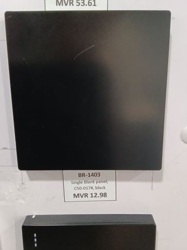 [BR-1403] Single Blank panel, C50-017#, black color, 86x86mm I0A250V