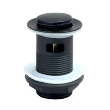 [BR-1404] Agittarius Flip Plug Basin Waste (Slotted) - Black