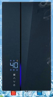 [BR-1452] Instant Electric Water Heater with Glass Panel, 7.5KW, 230V, RW74, Blue
