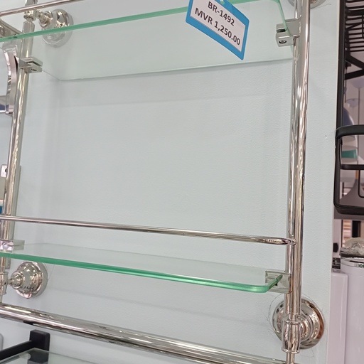 [BR-1492] Glass Shelf - Double, Matt, SS, NT-6133
