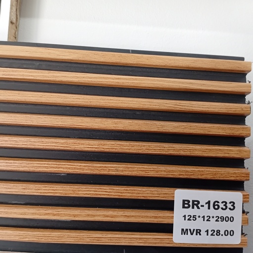 [BR-1633] WPC Wall Panel, CTWPC-12512, Black Core (Fresh Raw Material) - 125*12*2900 - WT040