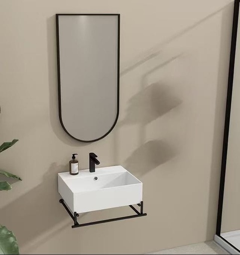 [BR-1699] Bathroom Mirror with Basin and Rack, 9945, 420*294*280MM, Mirror Size: 400*500MM