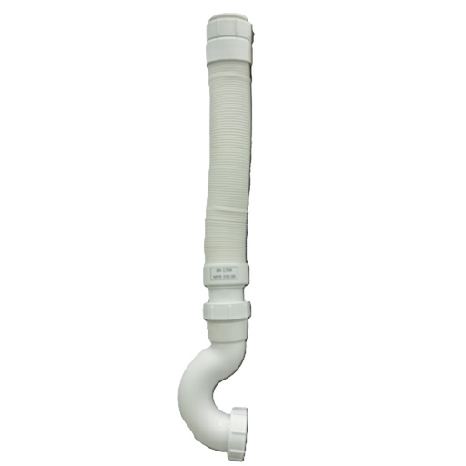 [BR-1704] P- Trap Flexible Sink Pipe - White