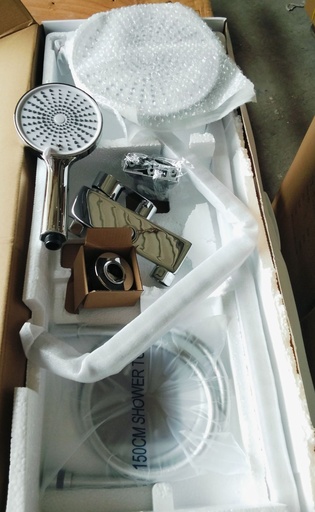 [BR-1747] Shower Set H9013 (3-functions) Copper body, SS Pipe 1.5m ABS Hand & Headshower