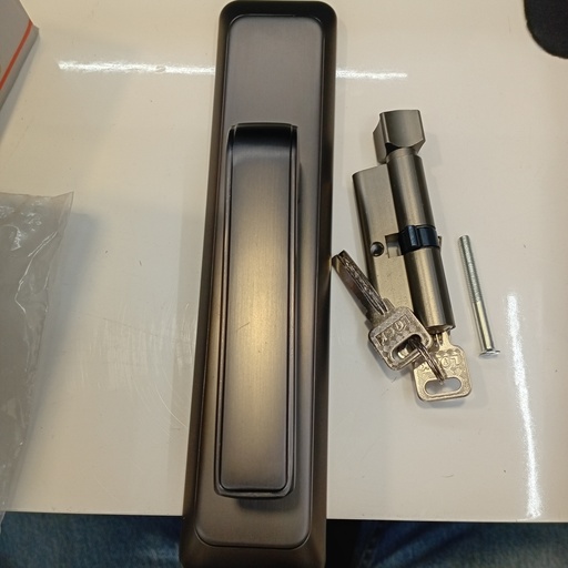 [BR-1863] Door Handle With Lock, TA317-112#, GREY