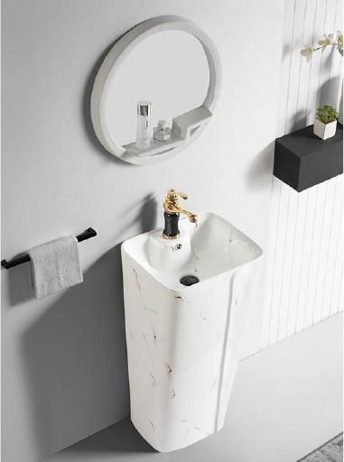 [BR-2066] Bathroom Basin with Stand and Mirror - 406