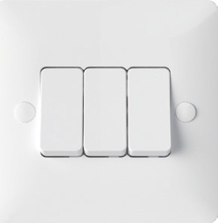 [BR-2077] Switch FC305Q - 3 Gang 1 Way, White