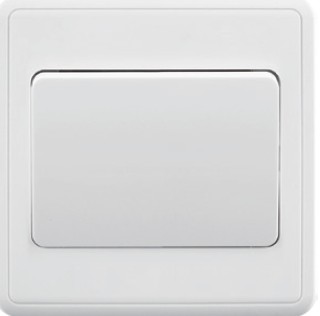 [BR-2081] Plate Switch FC302W - 1 Gang 2 Way (Wide Button), White - Elite Elegance