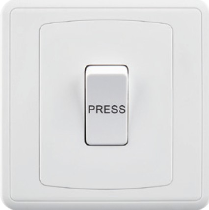 [BR-2088] EliteElegance-Bell Switch FC316 - 1 Gang, White