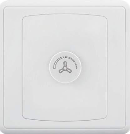 [BR-2091] EliteElegance-Fan Speed Switch FC351 - 1 Gang 250W, White 