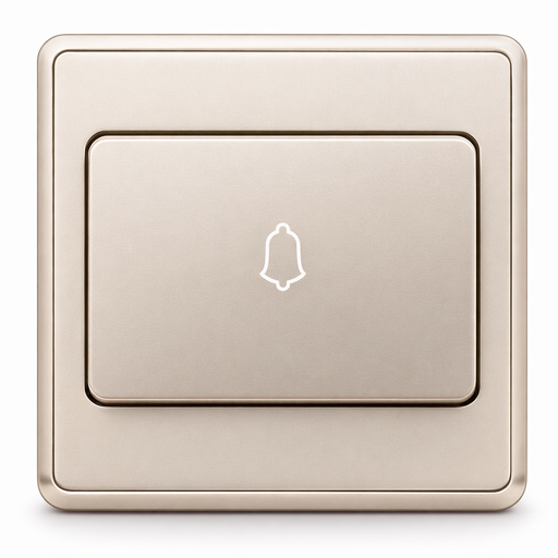 [BR-2173] Bell Switch FC317W - 1 Gang, Champagne