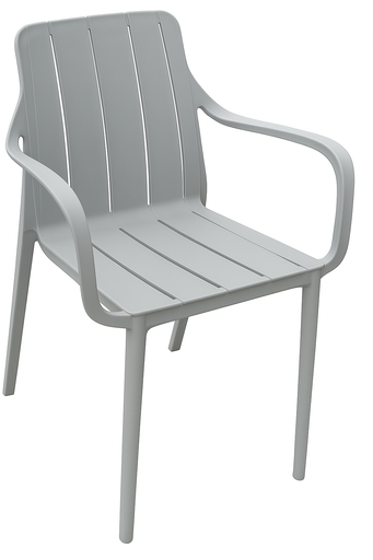 [BR-2244] Plastic Chair (C125) Grey 93360 - 58*39*81cm PP