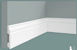 [BR-2392] Skirting Board JC1887-W1 240x1.4x9cm Brand: INTCO