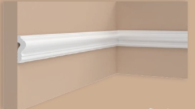 [BR-2406] Wall Moulding JX60-W 290x1.6x4.3cm Brand: INTCO