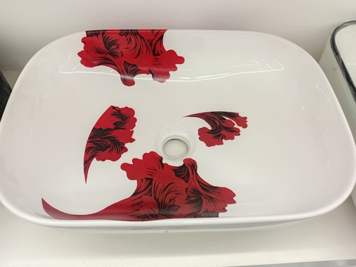 [BR-2555] Wash Basin Floral 450 x 320MM 