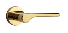 [BR-2591] Door Handle A08-365, Polished Brass Finish 
