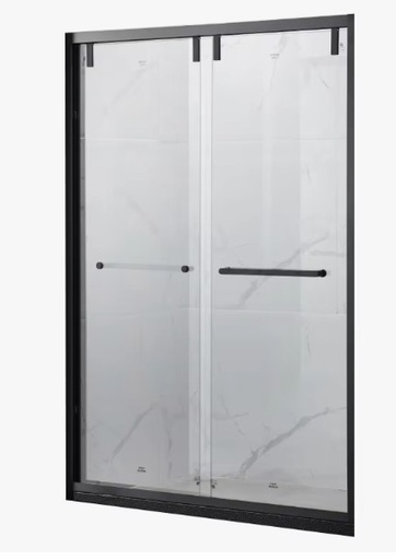 [BR-2683] Shower Sliding Glass Door- BD8404 1200*1900mm, Matte Black