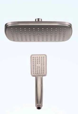 [BR-3047] Shower Head Set YSB317+YSB148(Ni), 255x 195+90x65MM ( Overhead & Handheld )