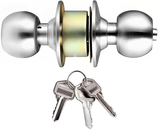 [BR-3059] Door Knob With 3Keys, SS201 Rosette: 75MM Letch: 70MM