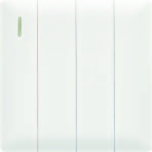 [BR-3085] EliteElegance-Plate Switch (3X3)+NEON 91363EFQ - 10A, 4 Gang 1 Way, White 