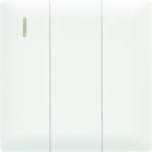 [BR-3086] EliteElegance-Plate Switch+Neon 91305EFQ - 10A, 3 Gang 1 Way, White 